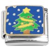 CT2054 Christmas Tree Blue Snowy Sky Italian Charm
