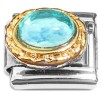 CT2058 Bling Aqua Color Italian Charm