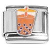 CT2059 Boba Tea Cup Straw Italian Charm
