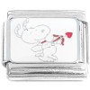 CT2068 Snoopy Heart Arrow on White Italian Charm