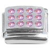 CT2097 Pink Multi Bling Italian Charm 