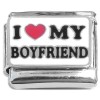 CT2104 I Love My Boyfriend Red Heart Italian Charm 