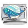 CT2105 Sparkle Whale Swimming Italian Charm Design