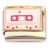 CT2129 Mix Tape Love Songs Goldtone Base Italian Charm Design