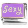 CT2156 Sexy Handwritten Purple Italian Charm