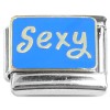 CT2157 Sexy Handwritten Blue Italian Charm