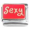 CT2158 Sexy Handwritten Red Italian Charm