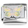 CT2171 Butterfly Design Yellow Green Peach Italian Charm