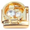 CT2180 Cats Moon Gold Base Italian Charm