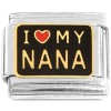 CT2216 I Love My Nana Black Italian Charms