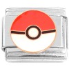 CT2220 Pokeball Red White Italian Charms