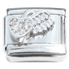 CT2248 Bling Heart Wings Italian Charm