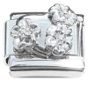 CT2249 Flowers Heart Italian Charm
