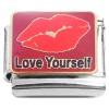 CT2257 Love Yourself Lips Italian Charm