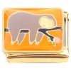 CT2273 Sloth on Gold Base Italian Charm