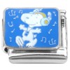 CT2291 Snoopy Dog Headphones on Blue Italian Charm
