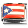 CT2311 Puerto Rico Flag White Star Italian Charm