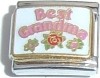 CT3227 Best Grandma with Flowers Italian Charm