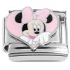 CT2346 Cartoon Mouse Pink Heart Italian Charm