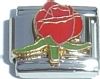 CT3002r Rose in Red Italian Charm