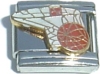 CT3029 Basketball in Hoop Italian Charm