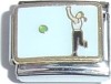 CT3084 Person and Green Ball Italian Charm