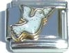 White Glitter Bird Italian Charm