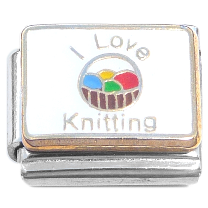 CT3218 I Love Knitting Italian Charm
