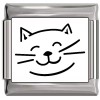 CT3271 Cute Cat Face Photo Italian Charm