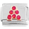 CT3275 Letter A Red Accent Italian Charm