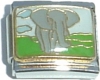 CT3304 Elephant Gold Outline Italian Charm