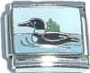 Silver Trim Duck Italian Charm