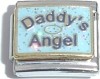 CT3382b Daddy's Angel on Blue Italian Charm