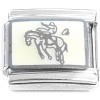 CT3446 Horse Riding Bucking Bronco Cowboy Italian Charm