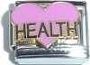 CT3468 Health on Pink Heart Italian Charm