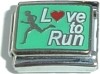 CT3485 Love to Run Italian Charm