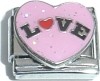 CT3550 Love on Pink Heart Italian Charm