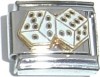 CT3570w Dice in White Italian Charm