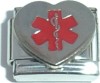 CT3657 Medical Symbol on Heart Italian Charm