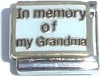 CT3684 In Memory of my Grandma Italian Charm