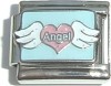 CT3709 Angel Heart with Wings Italian Charm