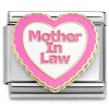 CT3746 Mother In Law Pink Heart Italian Charm