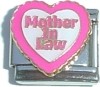 CT3746 Mother In Law Pink Heart Italian Charm