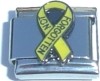 CT3891 Not Forgotten on Yellow Ribbon Italian Charm