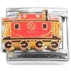 CT3950 Red Trolley Train Car Italian Charm