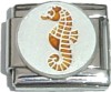 CT3978 Sea Horse Design Seahorse Italian Charm