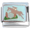 CT3982 Equestrian Horse Jumping Italian Charm