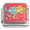 CT4042R Drama Masks on Red Italian Charm