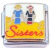 CT4092 Sisters Family Italian Charm