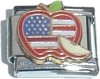 CT4138 Apple with Flag Italian Charm